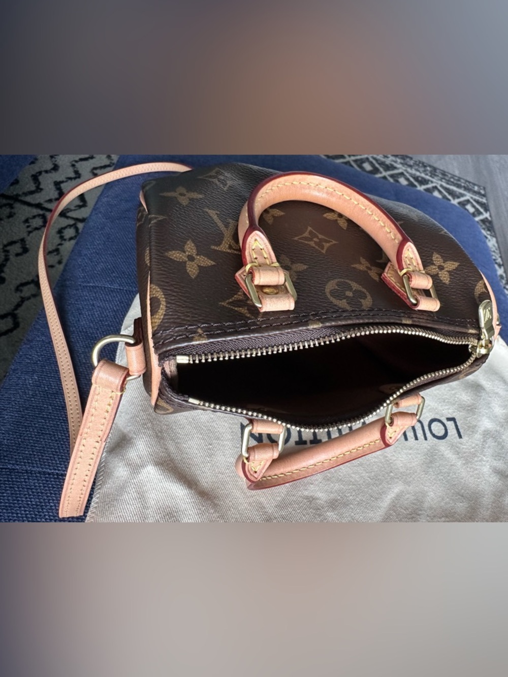 Louis Vuitton Monogram Nano Mini w/Non-Adjustable Strap(Authentic) - Picture 13 of 17